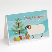 Load image into Gallery viewer, Scottish Blackface Sheep Christmas Greeting Cards -  Blank Note Cards – 8-Pack of Artist-Designed Cards with Envelopes