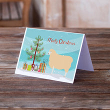 Load image into Gallery viewer, English Leicester Longwool Sheep Christmas Greeting Cards -  Blank Note Cards – 8-Pack of Artist-Designed Cards with Envelopes