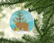 Load image into Gallery viewer, East Friesian Sheep Christmas Ornament - Round Ceramic Ornament – Artist-Designed Keepsake Decoration BB9344CO1