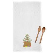 Load image into Gallery viewer, East Friesian Sheep Christmas Kitchen Towels – Set of 2 - Decorative &amp; Absorbent Cotton | BB9344WTKT