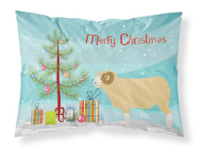 Load image into Gallery viewer, Horned Dorset Sheep Christmas Fabric Standard Pillowcase – Artistic Decorative Front, White Back BB9347PILLOWCASE