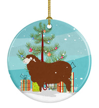 Load image into Gallery viewer, Merino Sheep Christmas Ornament - Round Ceramic Ornament – Artist-Designed Keepsake Decoration BB9348CO1
