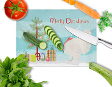 Load image into Gallery viewer, White Holland Turkey Christmas Glass Cutting Boards – Durable, Decorative Kitchen Art Large BB9350LCB