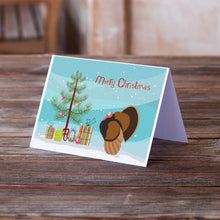 Load image into Gallery viewer, Bronze Turkey Christmas Greeting Cards -  Blank Note Cards – 8-Pack of Artist-Designed Cards with Envelopes