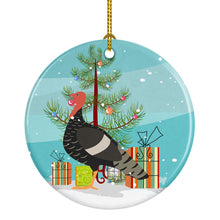 Load image into Gallery viewer, Marragansett Turkey Christmas Ornament - Round Ceramic Ornament – Artist-Designed Keepsake Decoration BB9354CO1