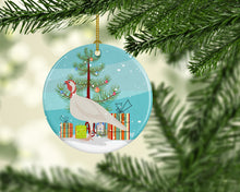 Load image into Gallery viewer, Beltsville Small White Turkey Hen Christmas Ornament - Round Ceramic Ornament – Artist-Designed Keepsake Decoration BB9356CO1
