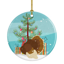Load image into Gallery viewer, French Turkey Dindon Christmas Ornament - Round Ceramic Ornament – Artist-Designed Keepsake Decoration BB9357CO1