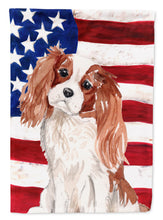 Load image into Gallery viewer, Blenheim Cavalier Spaniel Patriotic Flag Canvas House Size BB9358CHF