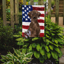 Load image into Gallery viewer, Chocolate Labrador Patriotic Garden Flag - Outdoor Decorative Yard Flag BB9365GF