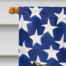 Load image into Gallery viewer, Red Tan Dachshund Patriotic Flag Canvas House Size BB9371CHF