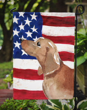 Load image into Gallery viewer, Red Tan Dachshund Patriotic Garden Flag - Outdoor Decorative Yard Flag BB9371GF