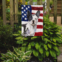 Load image into Gallery viewer, Black White French Bulldog Patriotic Garden Flag - Outdoor Decorative Yard Flag BB9372GF