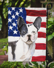 Load image into Gallery viewer, Black White French Bulldog Patriotic Garden Flag - Outdoor Decorative Yard Flag BB9372GF