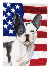 Load image into Gallery viewer, Black White French Bulldog Patriotic Garden Flag - Outdoor Decorative Yard Flag BB9372GF