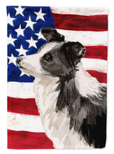 Load image into Gallery viewer, Border Collie Patriotic Flag Canvas House Size BB9373CHF