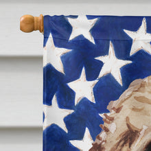 Load image into Gallery viewer, Brown Cockapoo Patriotic Flag Canvas House Size BB9374CHF