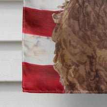 Load image into Gallery viewer, Brown Cockapoo Patriotic Flag Canvas House Size BB9374CHF