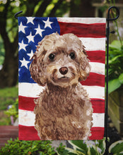 Load image into Gallery viewer, Brown Cockapoo Patriotic Garden Flag - Outdoor Decorative Yard Flag BB9374GF