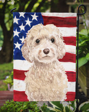 Load image into Gallery viewer, Champagne Cockapoo Patriotic Garden Flag - Outdoor Decorative Yard Flag BB9375GF