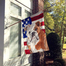 Load image into Gallery viewer, English Bulldog Patriotic Flag Canvas House Size BB9381CHF