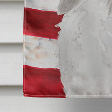 Load image into Gallery viewer, White Standard Poodle Patriotic Flag Canvas House Size BB9386CHF