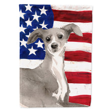 Load image into Gallery viewer, Italian Greyhound Patriotic Flag Canvas House Size BB9387CHF