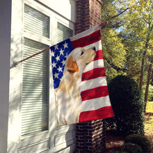 Load image into Gallery viewer, Yellow Labrador #2 Patriotic Flag Canvas House Size BB9388CHF