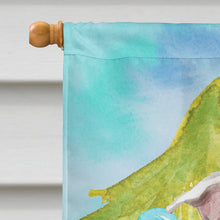 Load image into Gallery viewer, White Staffie Bull Terrier Christmas Flag Canvas House Size BB9396CHF