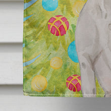 Load image into Gallery viewer, White Staffie Bull Terrier Christmas Flag Canvas House Size BB9396CHF