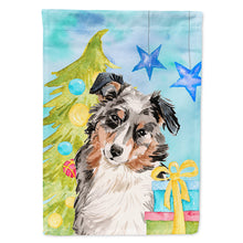 Load image into Gallery viewer, Australian Shepherd Christmas Flag Canvas House Size BB9397CHF