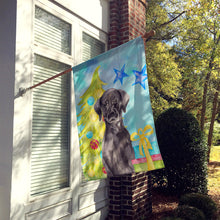Load image into Gallery viewer, Black Labrador Christmas Flag Canvas House Size BB9398CHF