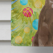 Load image into Gallery viewer, Chocolate Labrador Christmas Flag Canvas House Size BB9400CHF