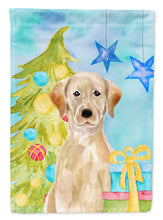 Load image into Gallery viewer, Yellow Labrador Christmas Flag Canvas House Size BB9401CHF