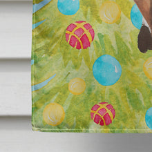 Load image into Gallery viewer, Black and Tan Dachshund Christmas Flag Canvas House Size BB9405CHF