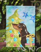 Load image into Gallery viewer, Black and Tan Dachshund Christmas Garden Flag - Outdoor Decorative Yard Flag BB9405GF