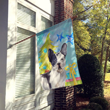 Load image into Gallery viewer, Black White French Bulldog Christmas Flag Canvas House Size BB9407CHF
