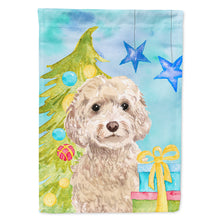 Load image into Gallery viewer, Champagne Cockapoo Christmas Flag Canvas House Size BB9410CHF