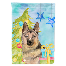 Load image into Gallery viewer, German Shepherd Christmas Flag Canvas House Size BB9418CHF