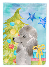 Load image into Gallery viewer, Grey Standard Poodle Christmas Garden Flag - Outdoor Decorative Yard Flag BB9420GF