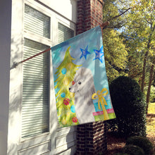 Load image into Gallery viewer, White Standard Poodle Christmas Flag Canvas House Size BB9421CHF