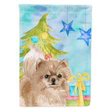 Load image into Gallery viewer, Pomeranian Christmas Flag Canvas House Size BB9425CHF