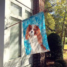 Load image into Gallery viewer, Blenheim Cavalier Spaniel Winter Flag Canvas House Size BB9428CHF
