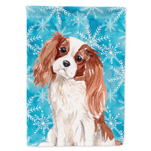 Load image into Gallery viewer, Blenheim Cavalier Spaniel Winter Flag Canvas House Size BB9428CHF