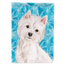 Load image into Gallery viewer, Westie Winter Flag Canvas House Size BB9429CHF