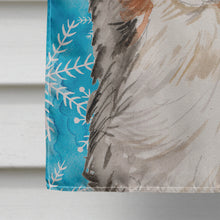 Load image into Gallery viewer, Australian Shepherd Winter Flag Canvas House Size BB9432CHF
