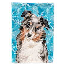 Load image into Gallery viewer, Australian Shepherd Winter Flag Canvas House Size BB9432CHF