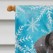 Load image into Gallery viewer, Black Labrador Winter Flag Canvas House Size BB9433CHF