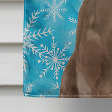 Load image into Gallery viewer, Chocolate Labrador Winter Flag Canvas House Size BB9435CHF