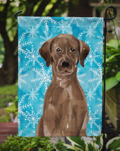 Load image into Gallery viewer, Chocolate Labrador Winter Garden Flag - Outdoor Decorative Yard Flag BB9435GF