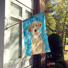 Load image into Gallery viewer, Yellow Labrador Winter Flag Canvas House Size BB9436CHF